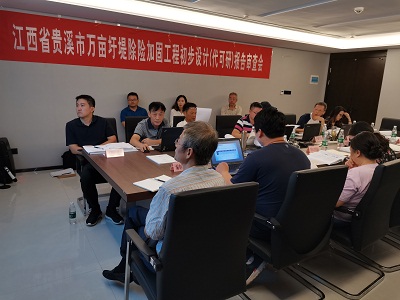 九游（体育门户）官方网站召开贵溪市万亩圩堤除险加固设计采购施工（EPC）总承包项目地理圩堤初步设计（代可研）等4个项目评估