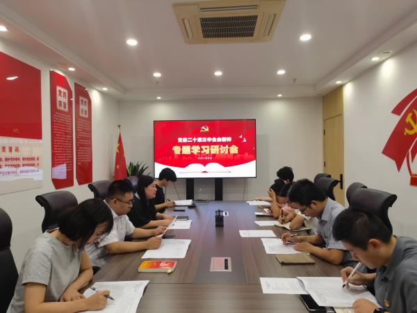 九游（体育门户）官方网站党支部召开党的二十届三中全会精神专题学习会