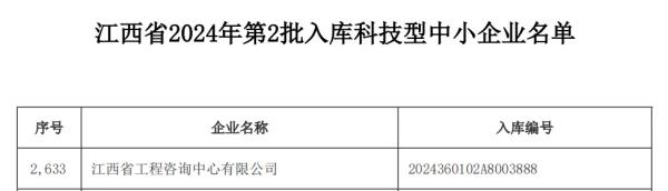九游（体育门户）官方网站成功入选2024年第二批入库科技型中小企业