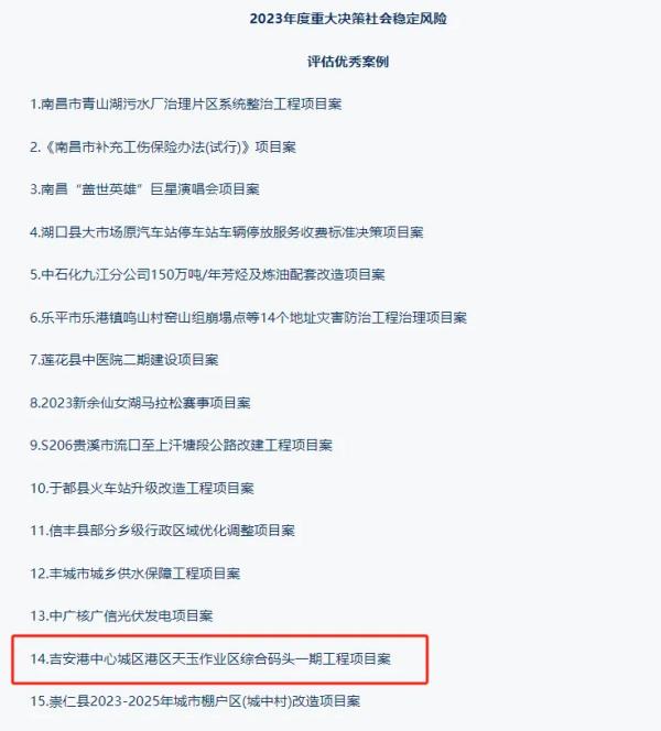 九游（体育门户）官方网站提供咨询服务的项目荣获我省2023年度重大决策社会稳定风险评估优秀案例